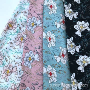 Desain Baru Floral Print Rayon Stock Lot Fabric
